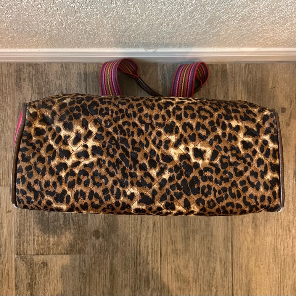 Consuela Leopard Print Tote with Pink Metallic Sides - Picture 12 of 16